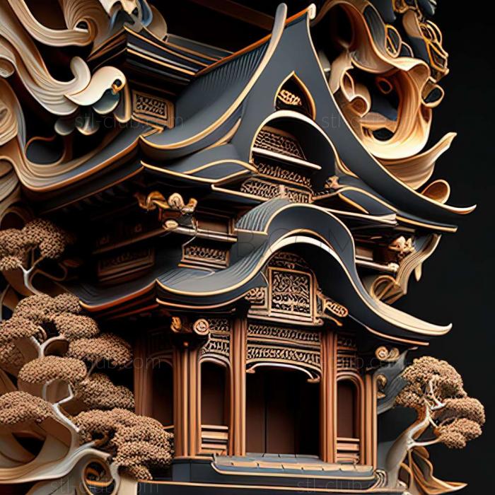 3D model japanese temple (STL)